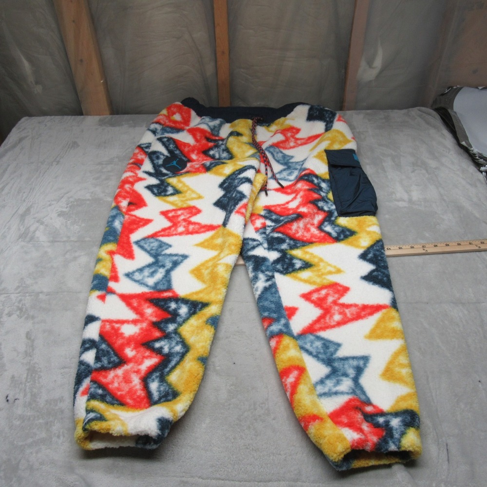 Jordan Air Pants Men XL Blue Essentials Mountainside Sherpa Fleece Joggers 34x30
